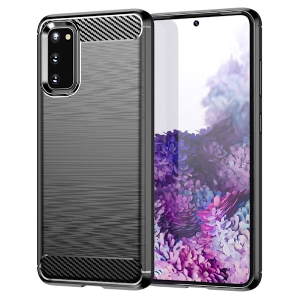 Carbon Flex Etui Samsung Galaxy S20 - Sort Black