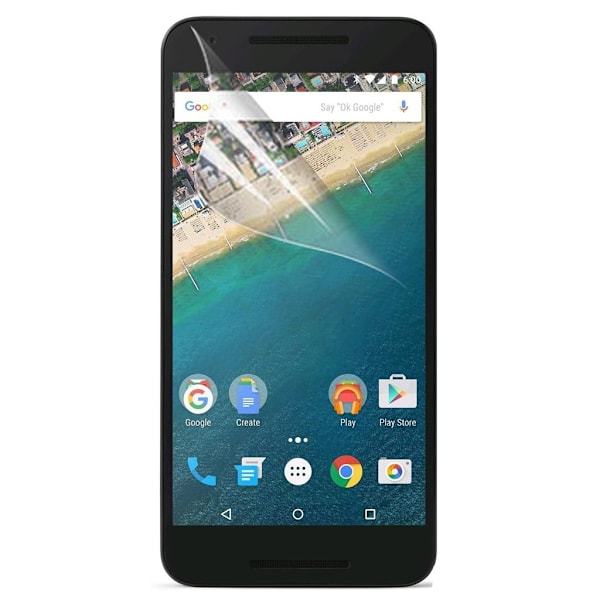 Skjermbeskytter til Google Nexus 5X. 5 Stk. Transparent