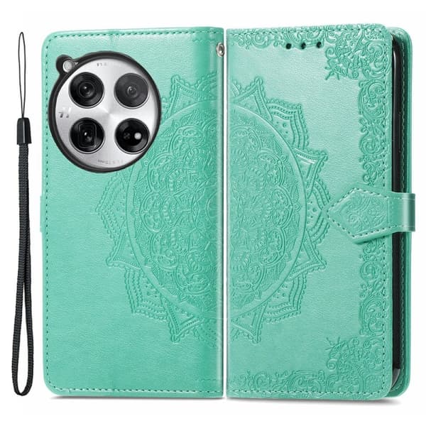 Mandala OnePlus 12 læderetui - Mint Grøn Green