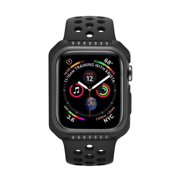 Apple Watch Series 4 44mm mjukt silikonplast skydds skal till klocka - Svart Svart