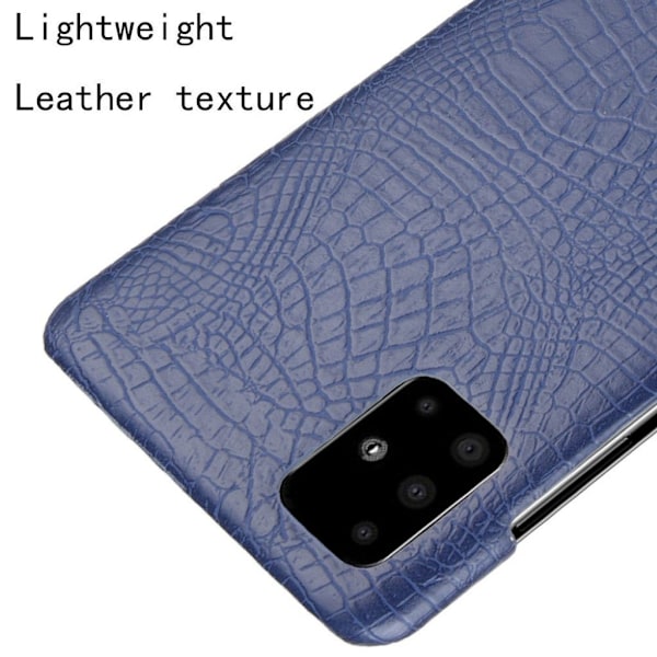 Croco Cover - Samsung Galaxy A71 5G - Mørkeblå Blue