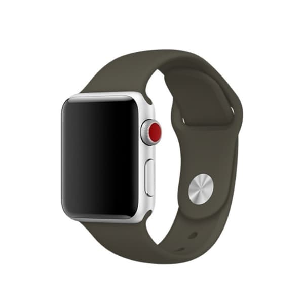 Apple Watch Series 4 44mm silikone Urrem - Mørk Oliven Silver grey