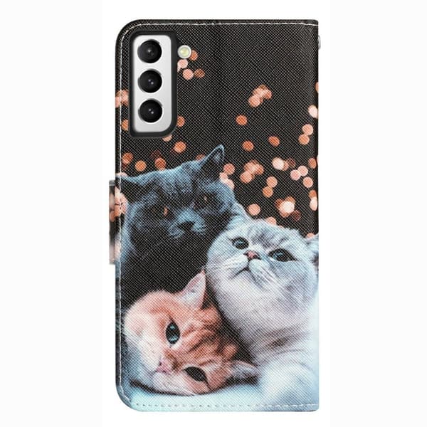 Wonderland Samsung Galaxy S23 Flip Etui - Tre Katte Multicolor