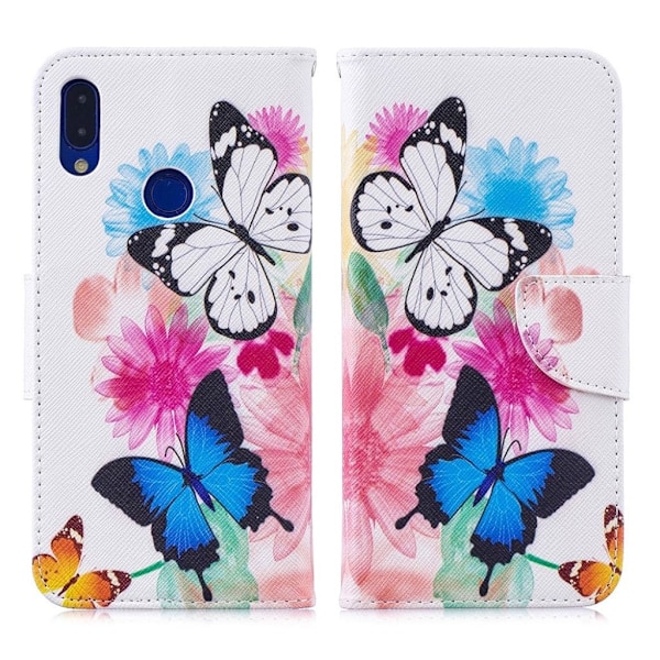 Wonderland Xiaomi redmi Note 7 / Note 7S flip case - Sommerfugler og Blomster Multicolor