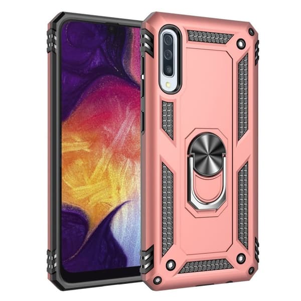 Bofink Combat Samsung Galaxy A50 cover - Rødguld Pink