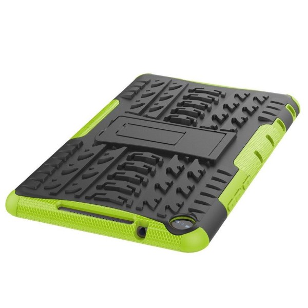 Huawei MediaPad M5 Lite 8 cool tyre pattern case - Black / Green Black