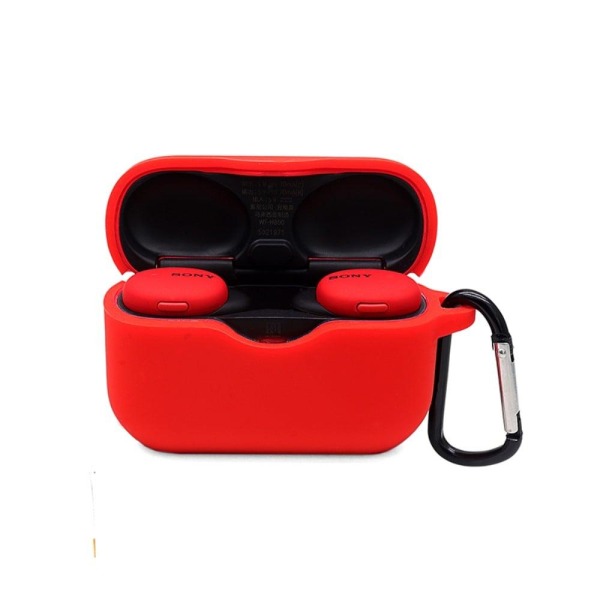 Sony WF-H800 silicone case with buckle - Red Röd