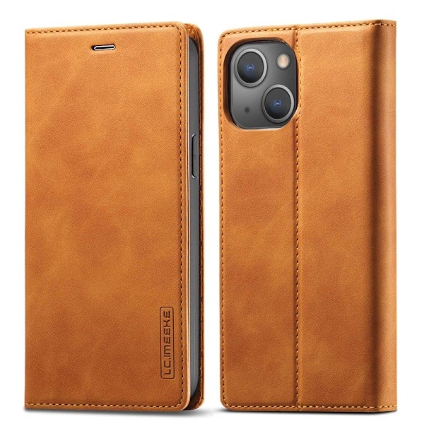 LC.IMEEKE iPhone 14 Plus flip etui - Brun Brown