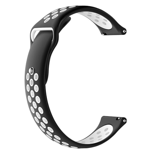 Huawei Watch GT 22m silikone urrem - Sort/Hvid Multicolor