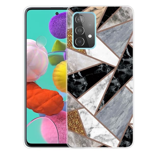 Marble design Samsung Galaxy A73 cover - Fragment Af Marmorfarver Multicolor