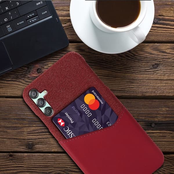 Bofink Samsung Galaxy M15 korttikotelo - Punainen Red