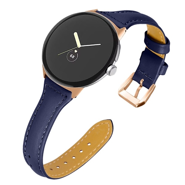 Google Pixel Watch Urrem i ægte læder - Mørkeblå Blue