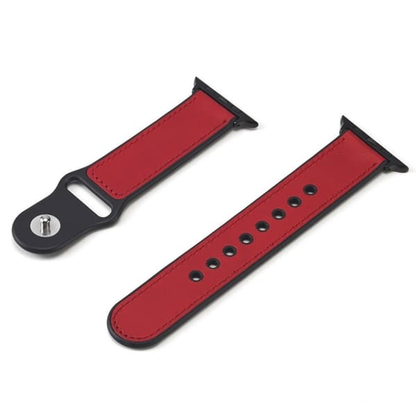 Apple Watch Series 6 / 5 44mm elegant læder rem - rød Red