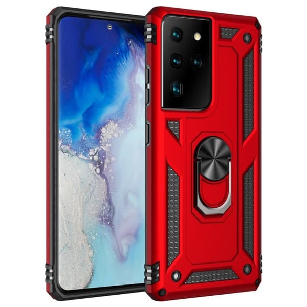 Bofink Combat Samsung Galaxy S21 Ultra Etui - Rød Red