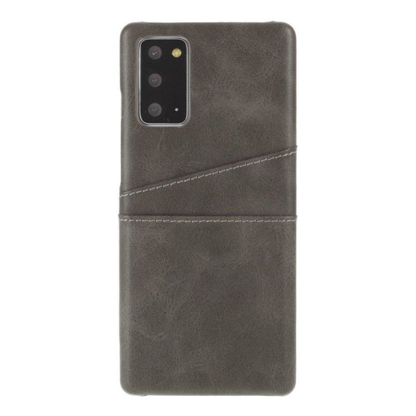 Dual Card Etui Samsung Galaxy Note 20 - Grå Silver grey