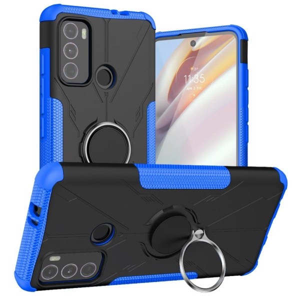 Kickstand cover with magnetic sheet for Motorola Moto G60 - Blue Blue