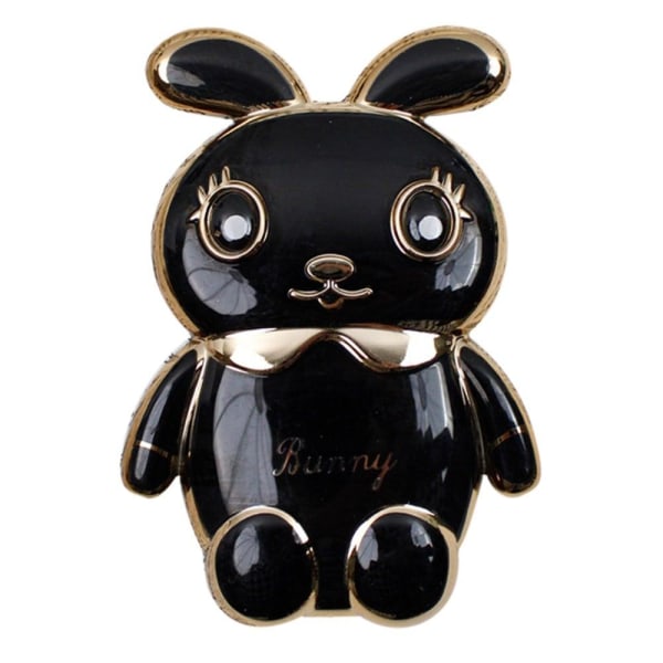 Universal electroplated cute rabbit phone kickstand - Black Svart