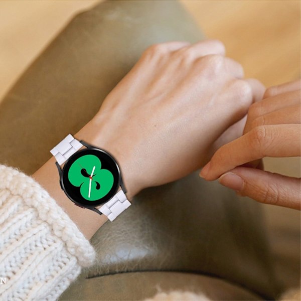 20 mm Huawei Watch GT 2 42 mm / Watch 2 resin-urrem med spænde i rustfrit stål - Hvid White