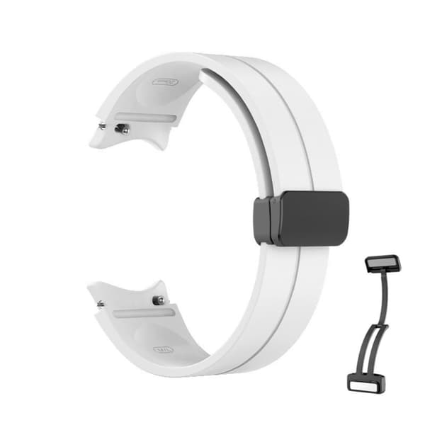 Samsung Galaxy Watch 5 (44mm) / (40mm) / Pro klockarmband i silikon - Vit Silvergrå