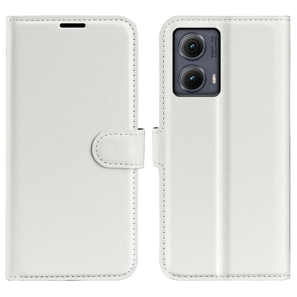 Klassisk Motorola Edge (2024) flip etui - Hvid White
