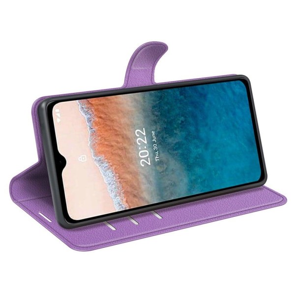 Klassisk Nokia G11 Plus Flip Etui - Lilla Purple