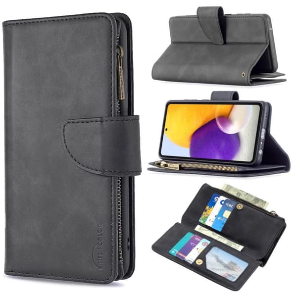 Premium Wallet Samsung Galaxy A72 5g Flip Etui - Sort Black