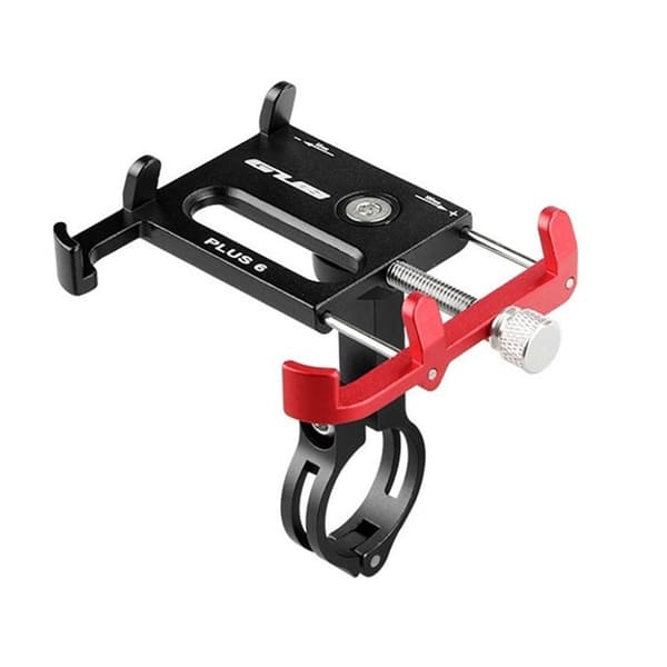GUB PLUS 6 telefonholder til cykelmontering i aluminium - Sort / Rød Black