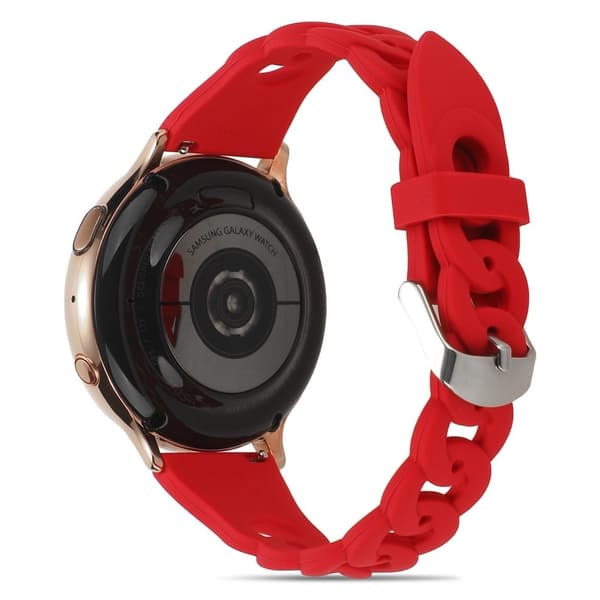 Cirkelformet silikoneurrem Samsung Galaxy Watch 5 / 5 Pro / 4 - Rød Red
