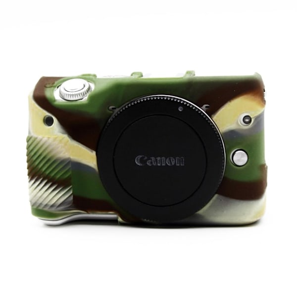 Canon EOS M3 fleksibel blød silikone etui - Camouflage Multicolor