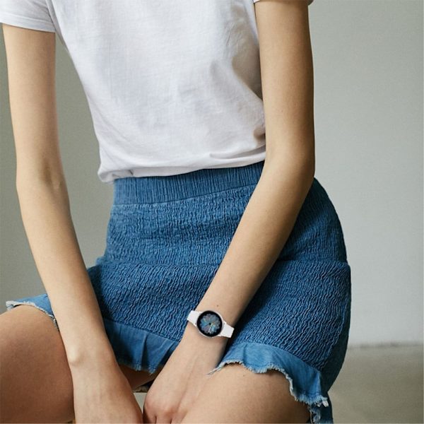 Samsung Gear S3 Frontier / S3 urrem i okselæder - Hvid White