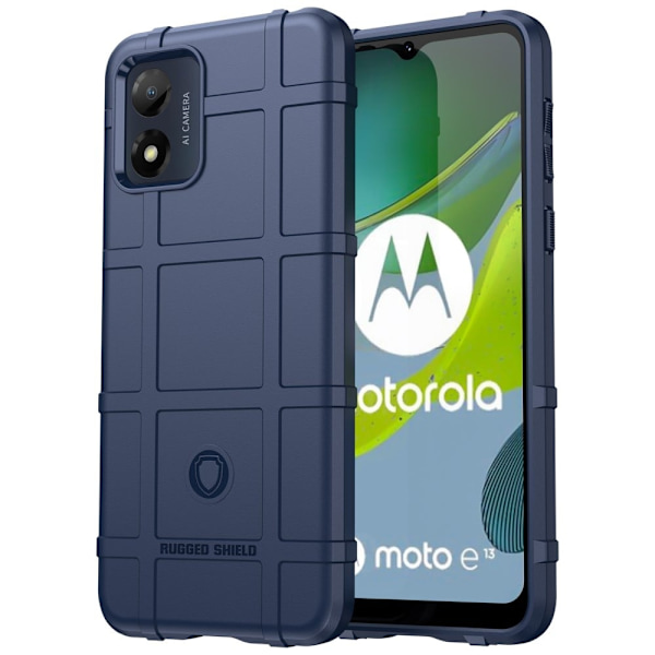Rugged Shield Etui Motorola Moto E13 - Blå Blue