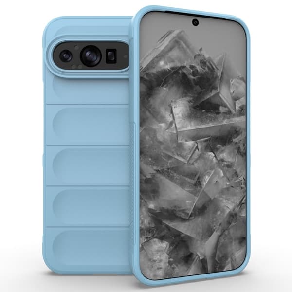 Blødt grebsformet Google Pixel 9 Pro XL cover - Babyblå Blue