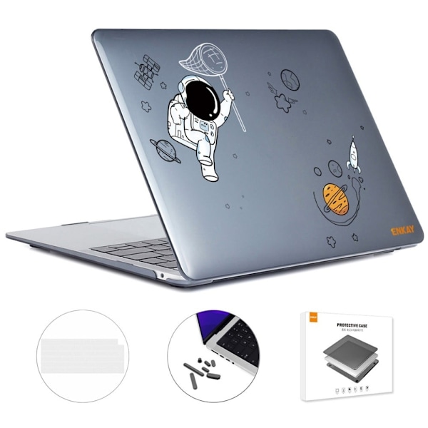 HAT PRINCE MacBook Pro 16 M1 Max / M1 Pro (A2485, 2021) astronautstil och tangentbordsskydd - Fångar Raketen Vit