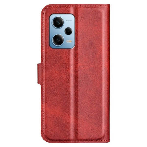 Hållbart konstläder Xiaomi Redmi Note 12 Pro fodral med plånbok - Röd Röd