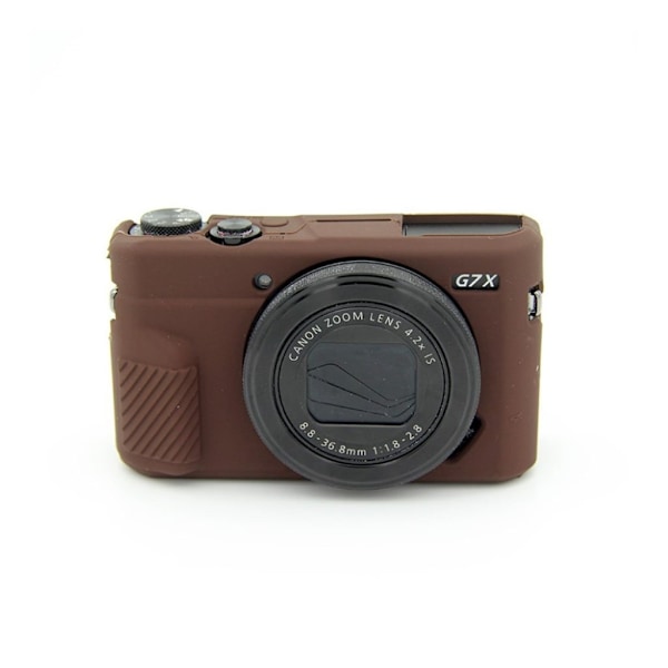 Canon G7X Mark II kameraskal silikon material mjuk flexibel skyddande - Brun Brun