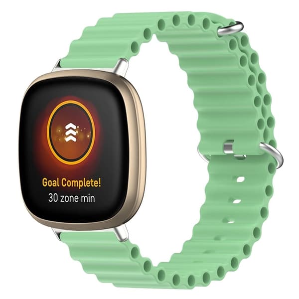 Fitbit Sense 2 / Versa 4 / 3 ocean band style urrem - Lysegrøn Green