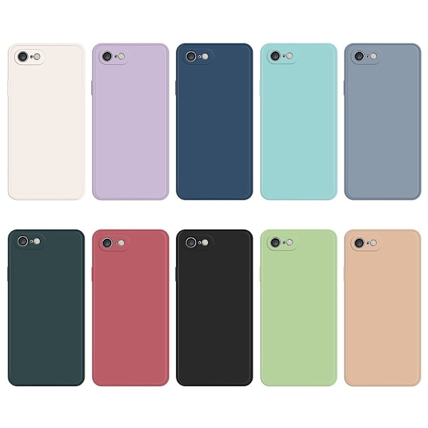 Avfasat gummerat droppskydd för iPhone SE (2022) / SE 2020 / 8 / 7 - Svartaktig Grön Grön