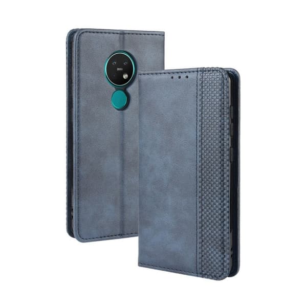 Bofink Vintage Nokia 6.2 / 7.2 leather kotelot - Sininen Blue