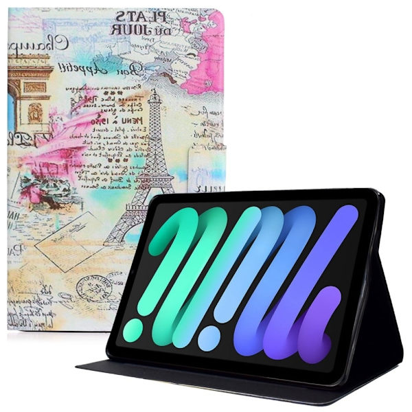 iPad 10.9 (2022) läderfodral med coolt mönster - Torn multifärg