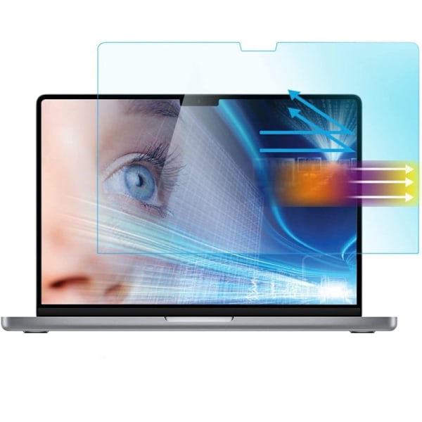 MacBook Pro 16 M1 Max / M1 Pro (A2485, 2021) / M2 Max / M2 Pro (A2780, 2023) skærmbeskyttelse af hærdet glas mod blåt lys Transparent