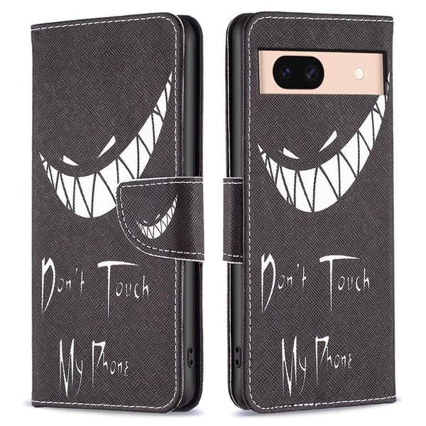 Wonderland Google Pixel 8A flip-etui - Ikke Rør Telefonen Min Black