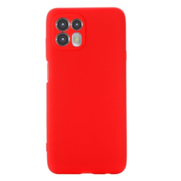 Matte Liquid Silikone Cover til Motorola Edge 20 Lite - Rød Red