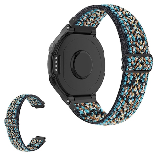 Unikt justerbart spænde i elastisk nylon til Garmin Forerunner-ur - Blå / Grøn / Grøn Multicolor