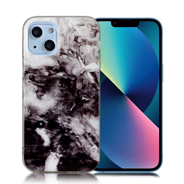 Marmordesign iPhone 13 Mini deksel - Svart / Hvit Multicolor