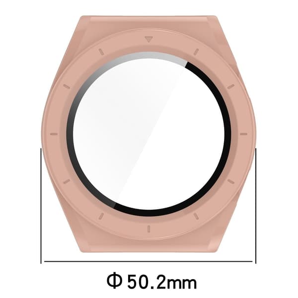 Protective Cover for Xiaomi Watch H1 Hard Bump Resistant Watch Case with Tempered Glass Screen Protector - Pink Rosa