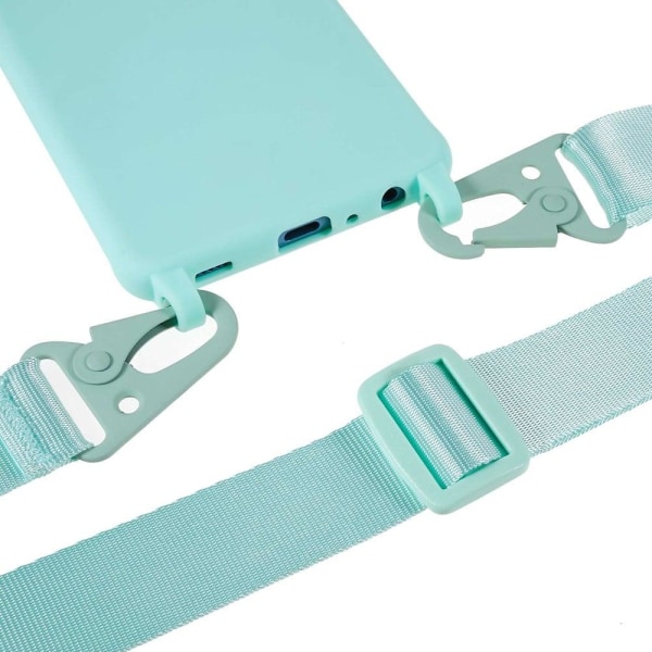 Tyndt TPU-etui med mat finish og justerbar strop til Samsung Galaxy A53 5G - Lysegrøn Green