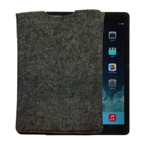 Unnamman (Mørk Grå) iPad 2/3/4/Air Filt Stoffveske Silver grey