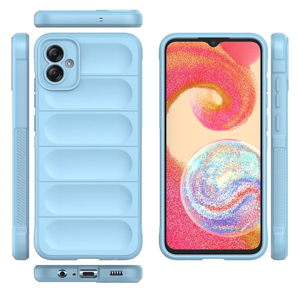 Mjukt greppformat Samsung Galaxy A04e skal - Silver/Grå Silvergrå