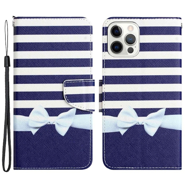 Wonderland iPhone 14 Pro Max flip etui - Sløjfeknude Blue