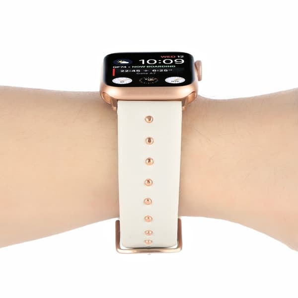Apple Watch Series 8 (41mm) Ægte læderrem - Hvid White